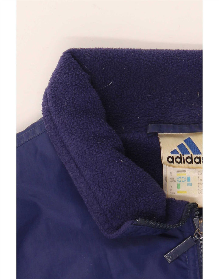 Giacca bomber da uomo Adidas UK 42/44 Large Blu Poliammide