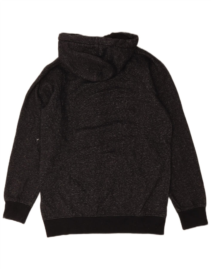 Jack & Jones Felpa con cappuccio grafica da uomo media nera screziata