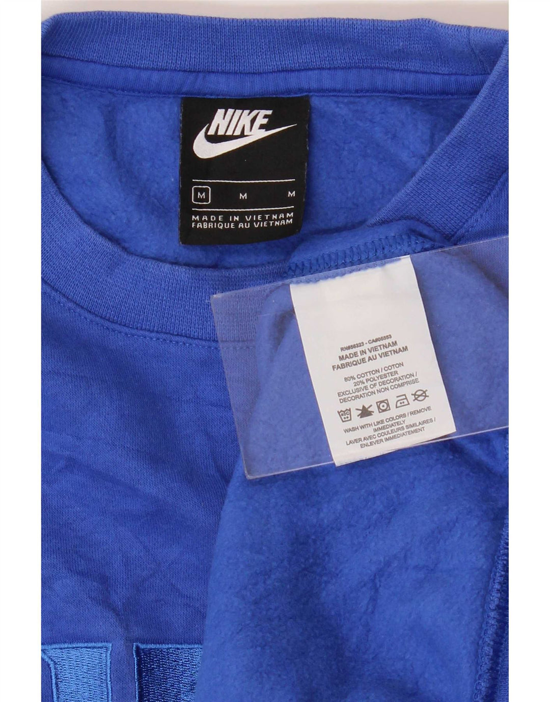 Felpa grafica da uomo Nike Felpa in cotone blu medio