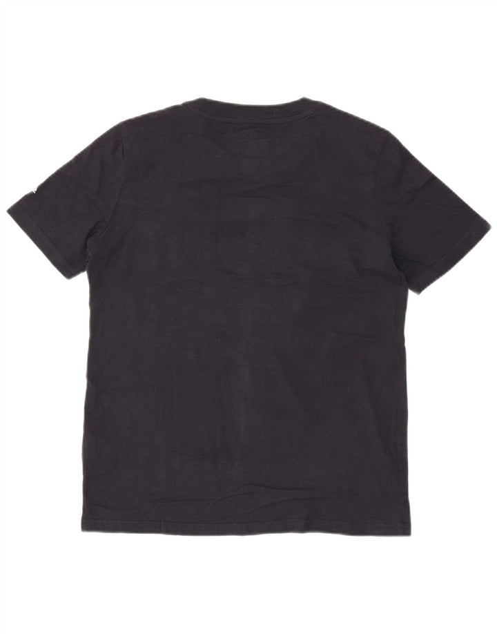 T-shirt grafica da donna SUPERDRY Top UK 8 Small Blu Navy Cotone