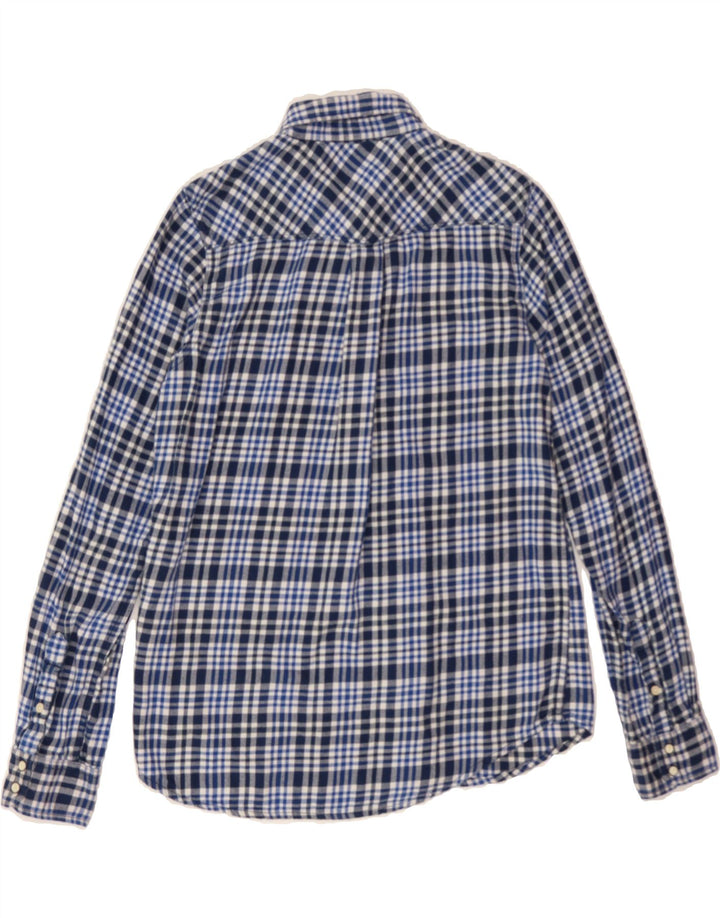 LEE Womens Flannel Shirt UK 10 Small Blue Check Cotton Vintage Lee and Second-Hand Lee from Messina Hembry 