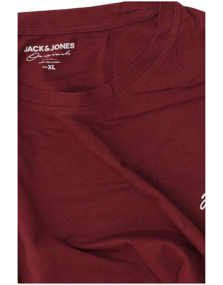 Maglietta da uomo Jack & Jones Top XL Bordeaux
