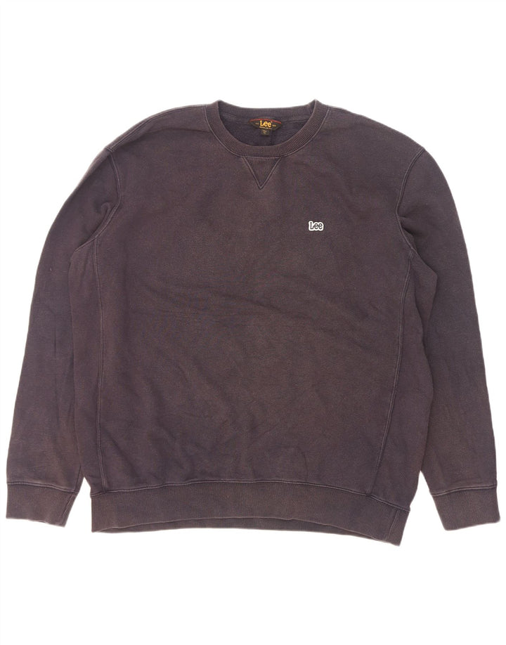 Felpa Lee da uomo con vestibilità regolare e alta, XL, blu navy