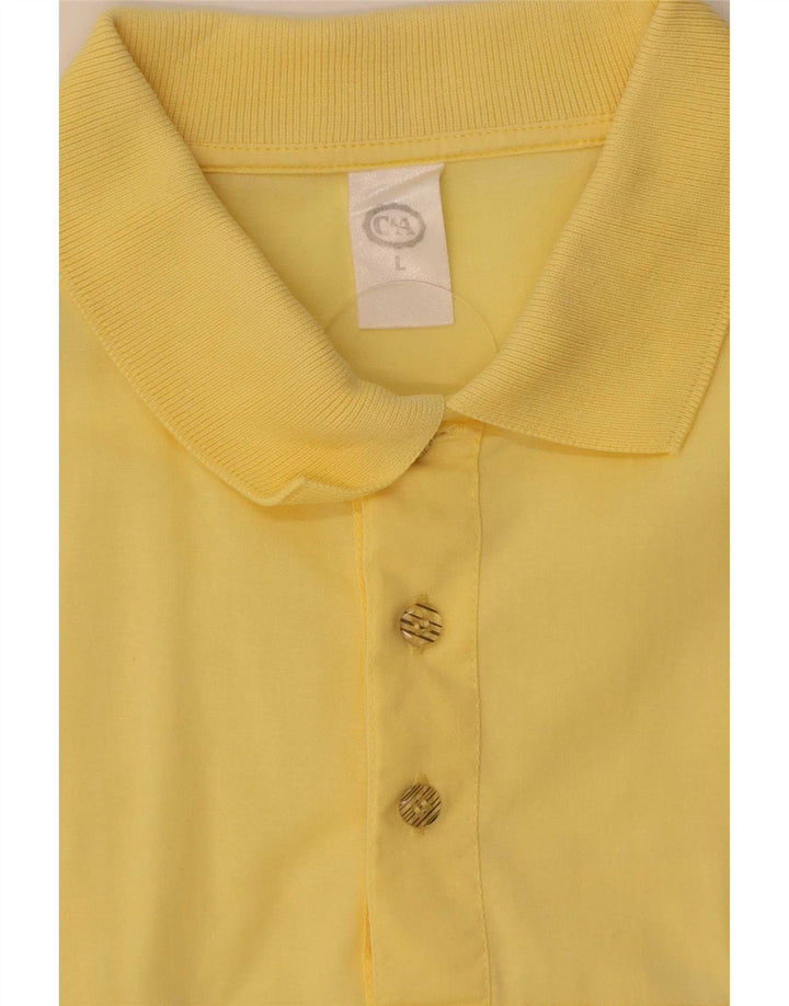 Camicia pullover grafica da uomo a maniche corte C&A, cotone a righe grandi gialle