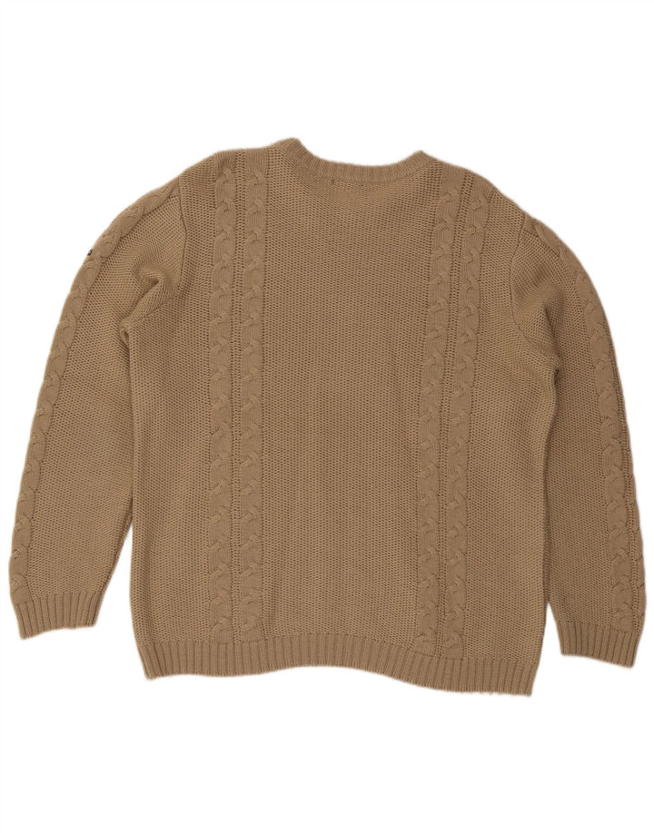 Canadiens Maglione da uomo con scollo a barca XL in lana beige