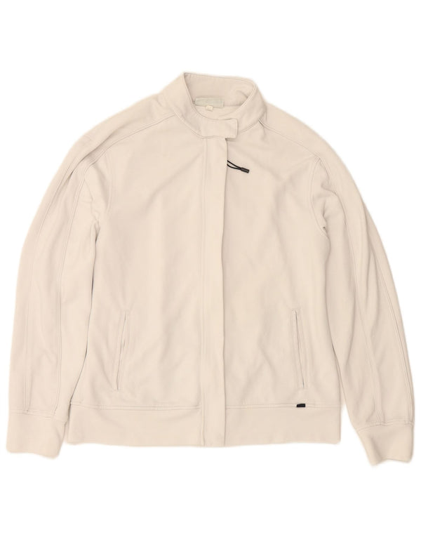 Giacca da tuta da donna ASICS UK 14 Large bianca in poliammide