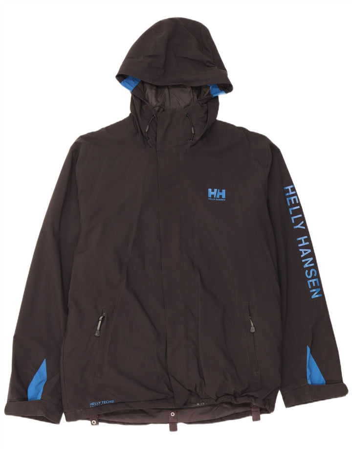 Giacca a vento grafica da uomo Helly Hansen UK 38 Medium Black Colourblock
