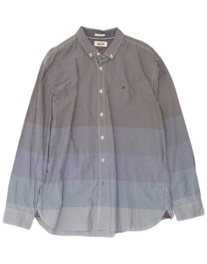Camicia da uomo Regular Fit Tommy Hilfiger 2XL in cotone a quadretti multicolore