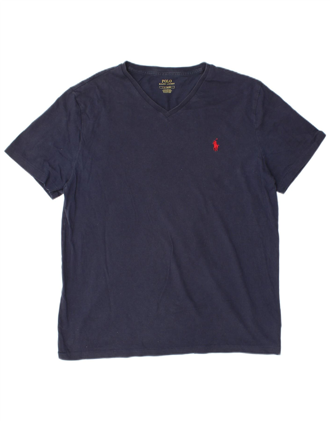 POLO RALPH LAUREN T-shirt da uomo Top Large in cotone blu navy