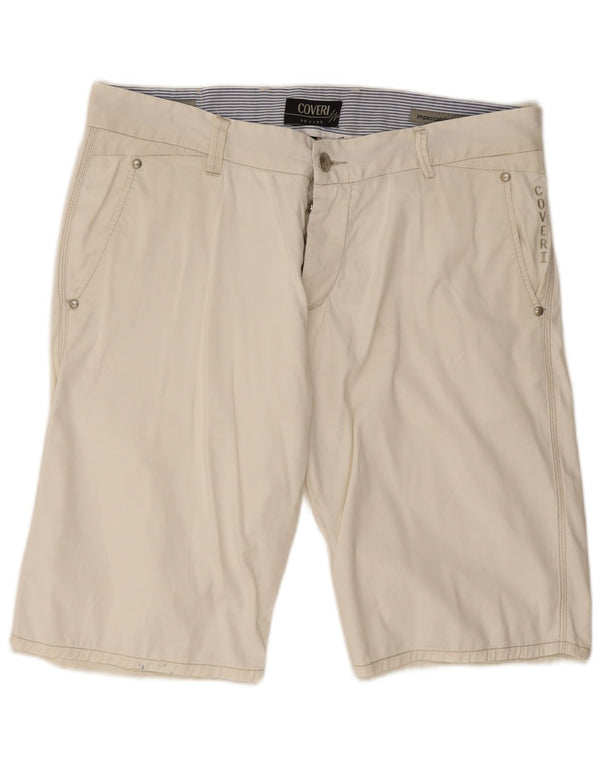 Pantaloncini chino da uomo Coveri IT 52 XL W38 Elastan bianco