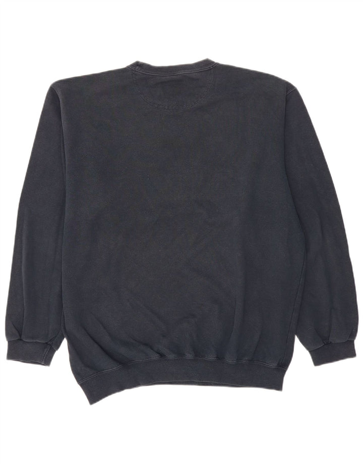 Felpa grafica da uomo Champion, maglione grande, cotone blu navy