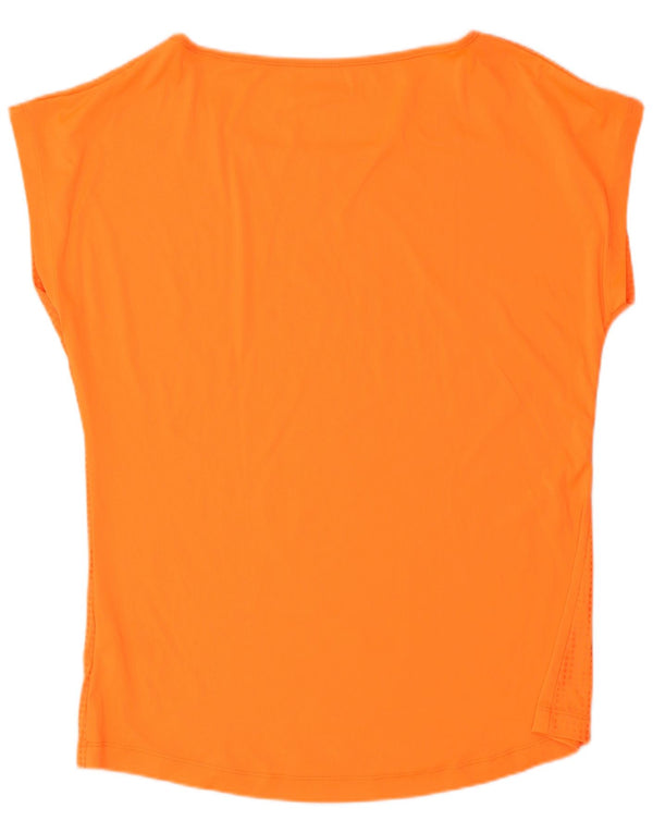T-shirt Adidas Climalite da donna Top UK 16/18 Grande pois arancione