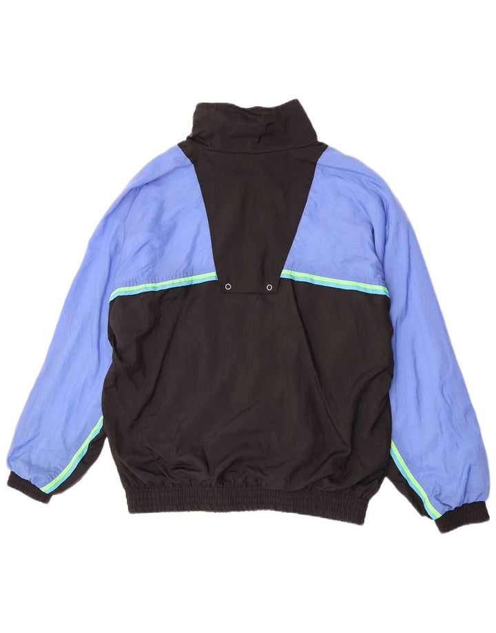 Giacca da ginnastica grafica da uomo Lotto in nylon color block blu medio