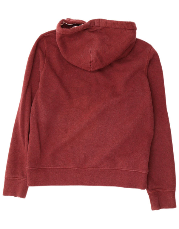 Maglione con cappuccio e zip da donna Jack Wills UK 14 grande cotone bordeaux