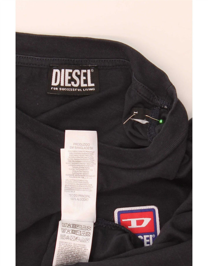 T-shirt da uomo Diesel Top Large in cotone blu navy