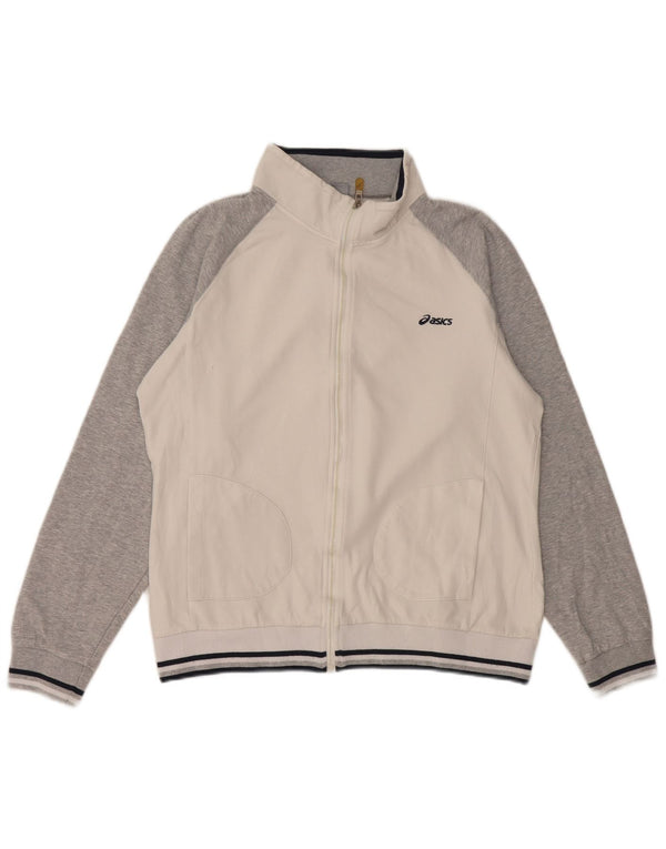 Giacca da tuta da donna ASICS UK 14 Medium Off White Colourblock