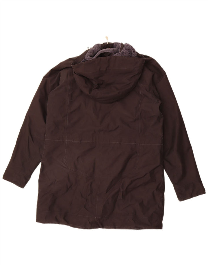 Giacca a vento con cappuccio da donna Jack Wolfskin UK 16 grande poliestere nero
