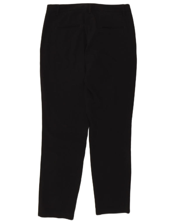 Pantaloni chino affusolati da donna Benetton UK 10 Small W29 L28 Poliestere nero