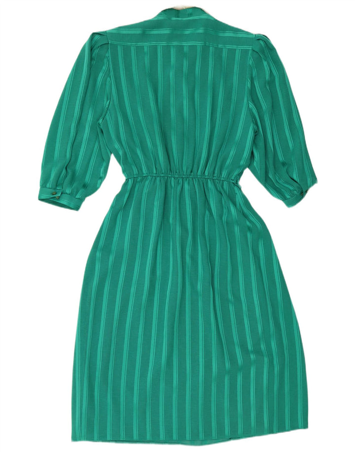 GOLDEN GATE Womens 3/4 Sleeve Maxi Dress UK 10 Small Green Striped