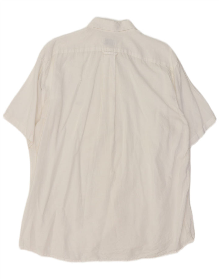 Camicia a maniche corte da uomo Lacoste taglia 42 grande bianca