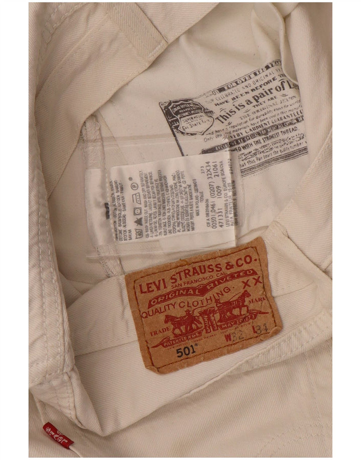 Levi's Uomo 501 Jeans dritti W32 L26 Cotone bianco