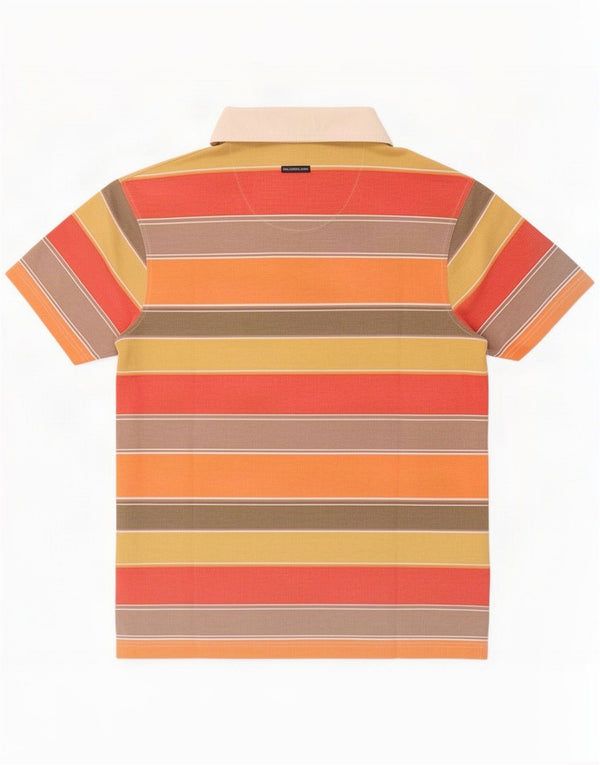 Marlboro Classics Mens Polo Shirt Large Multicoloured Striped Cotton