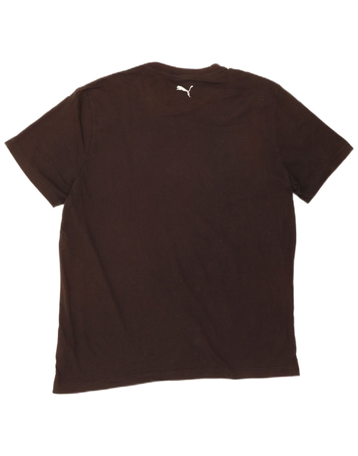 PUMA Mens Graphic T-Shirt Top XL Black Cotton