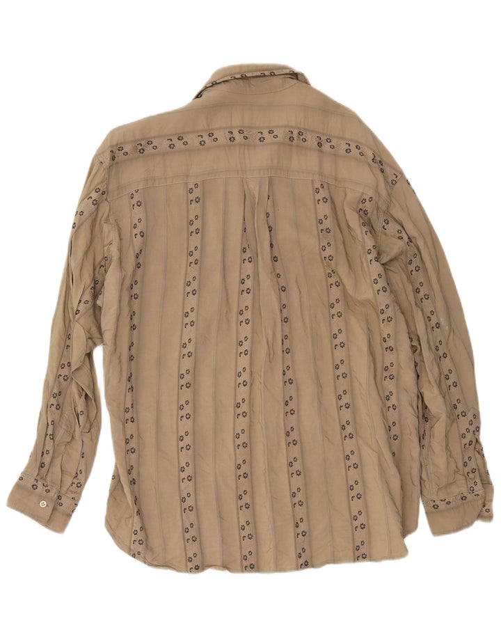 Camicia Sos Uomo In Viscosa Floreale Beige Medio