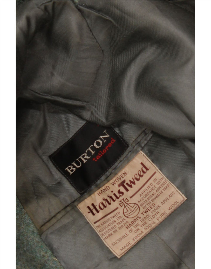 BURTON Giacca blazer a 2 bottoni sartoriale da uomo UK 38 Lana vergine verde medio