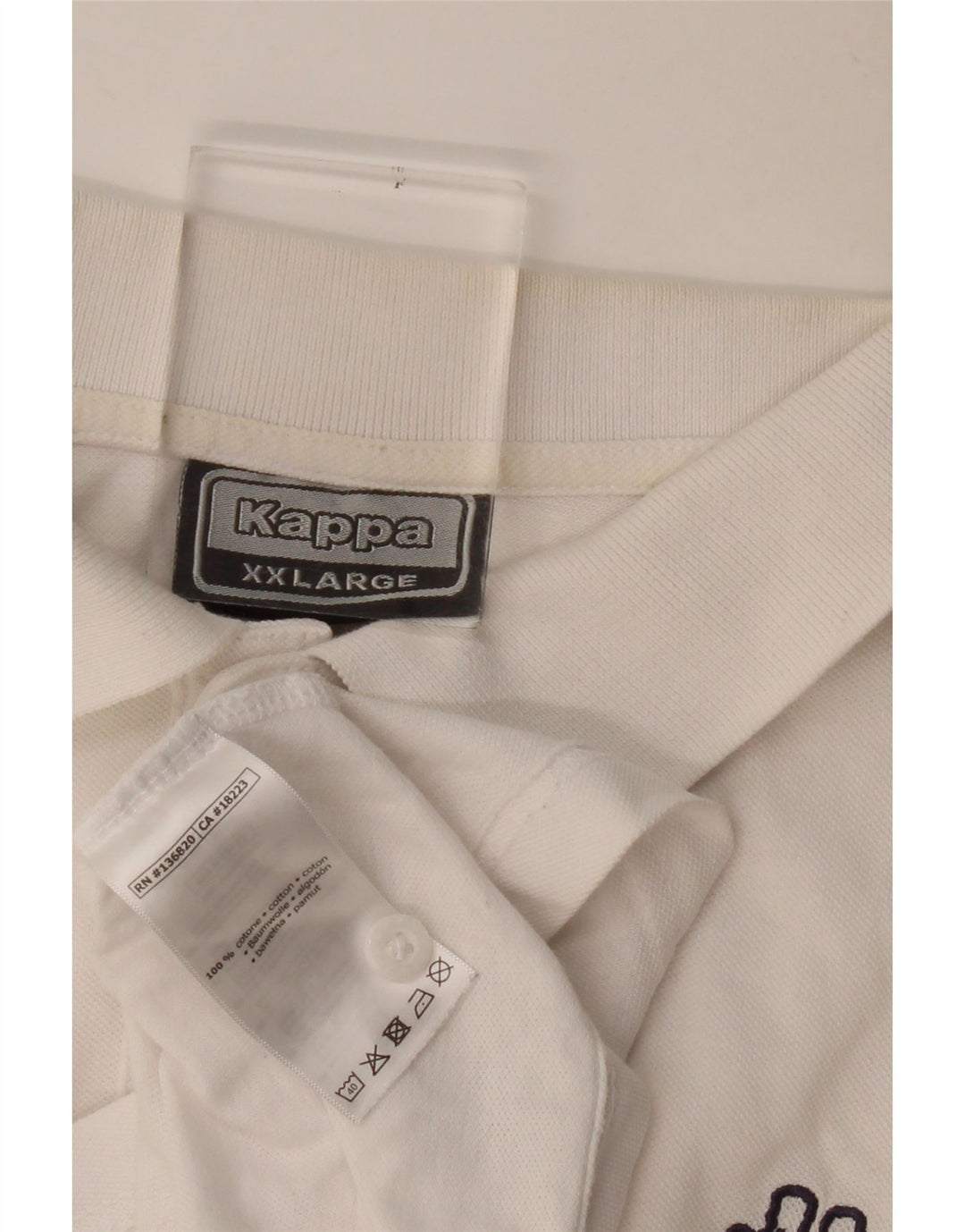 Polo Kappa Uomo 2XL Cotone Bianco