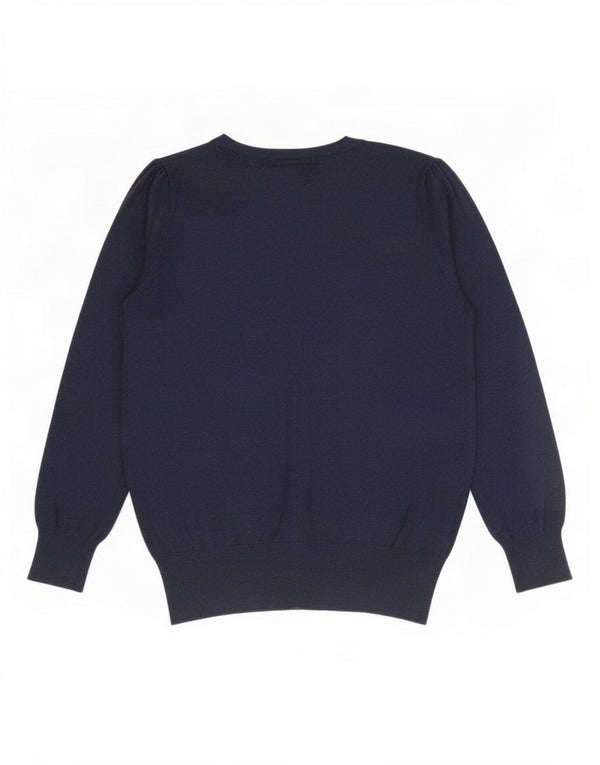 Maglione cardigan da donna Marks & Spencer UK 12 Viscosa blu navy medio