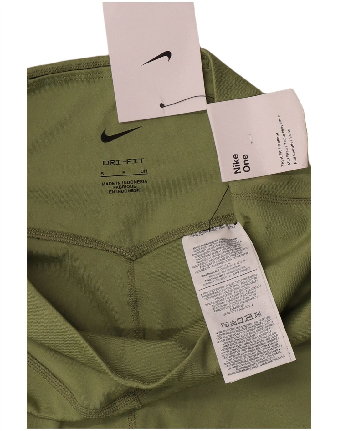 Leggings Nike Dri Fit da donna UK 10 Small Verde Poliestere
