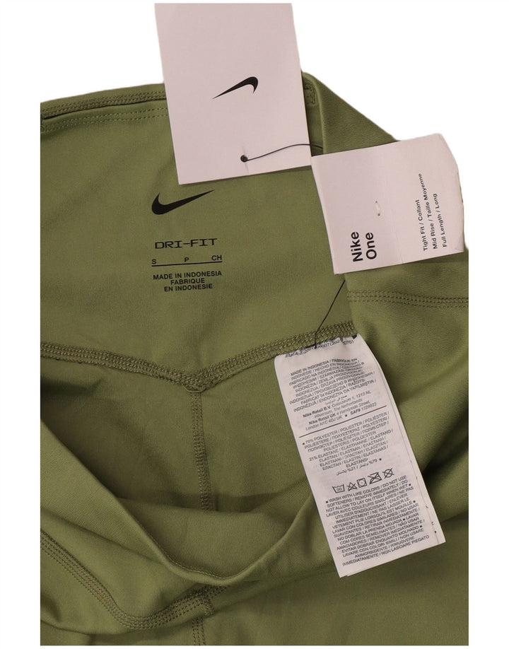 Leggings Nike Dri Fit da donna UK 10 Small Verde Poliestere