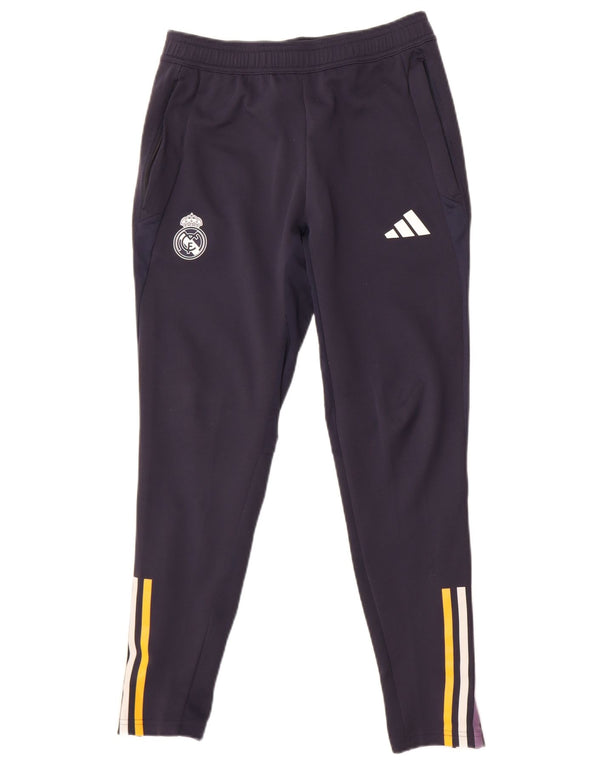 Pantaloni da tuta slim fit Adidas da uomo Real Madrid Small blu navy