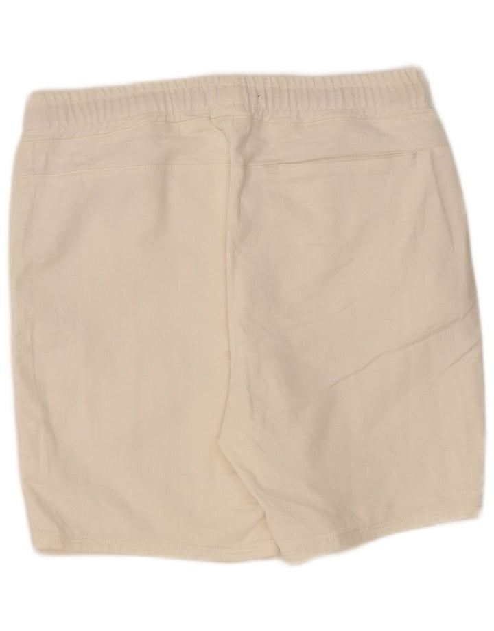 Pantaloncini sportivi da uomo Zara grandi in cotone bianco sporco