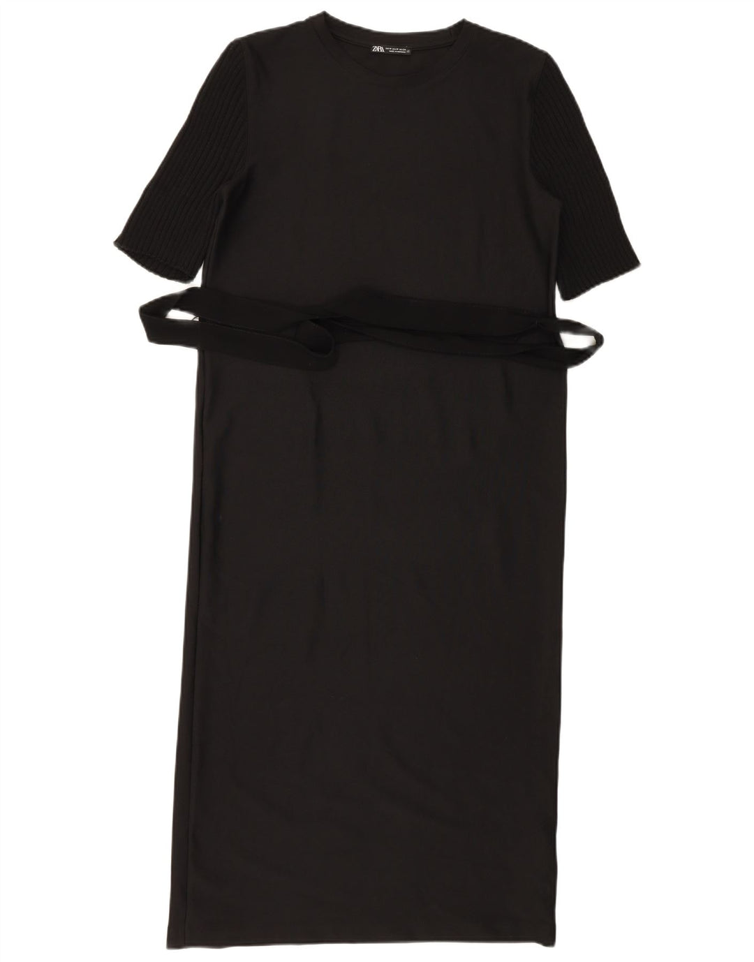 ZARA Womens Maxi Dress UK 14 Large Black Polyester