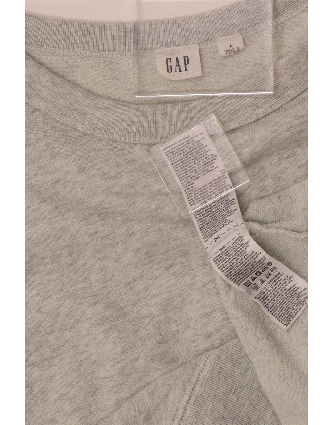 GAP Womens Loose Fit Crop Sweatshirt Jumper UK 16 Large Grey Polyester