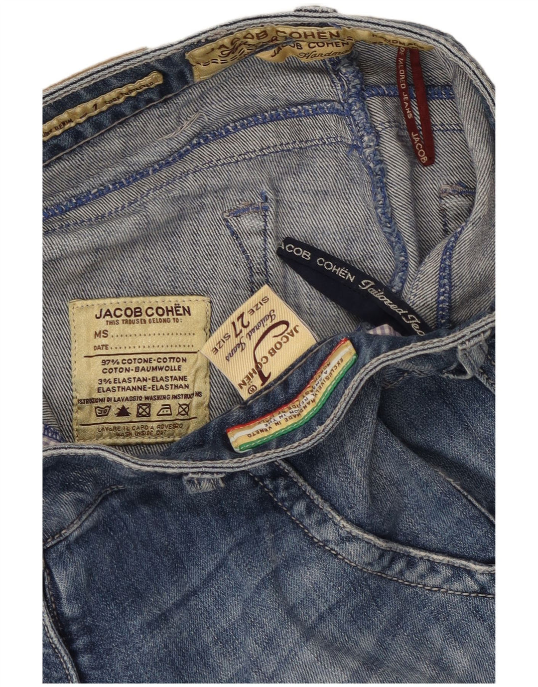Jeans dritti da donna Jacob Cohen W27 L28 cotone blu