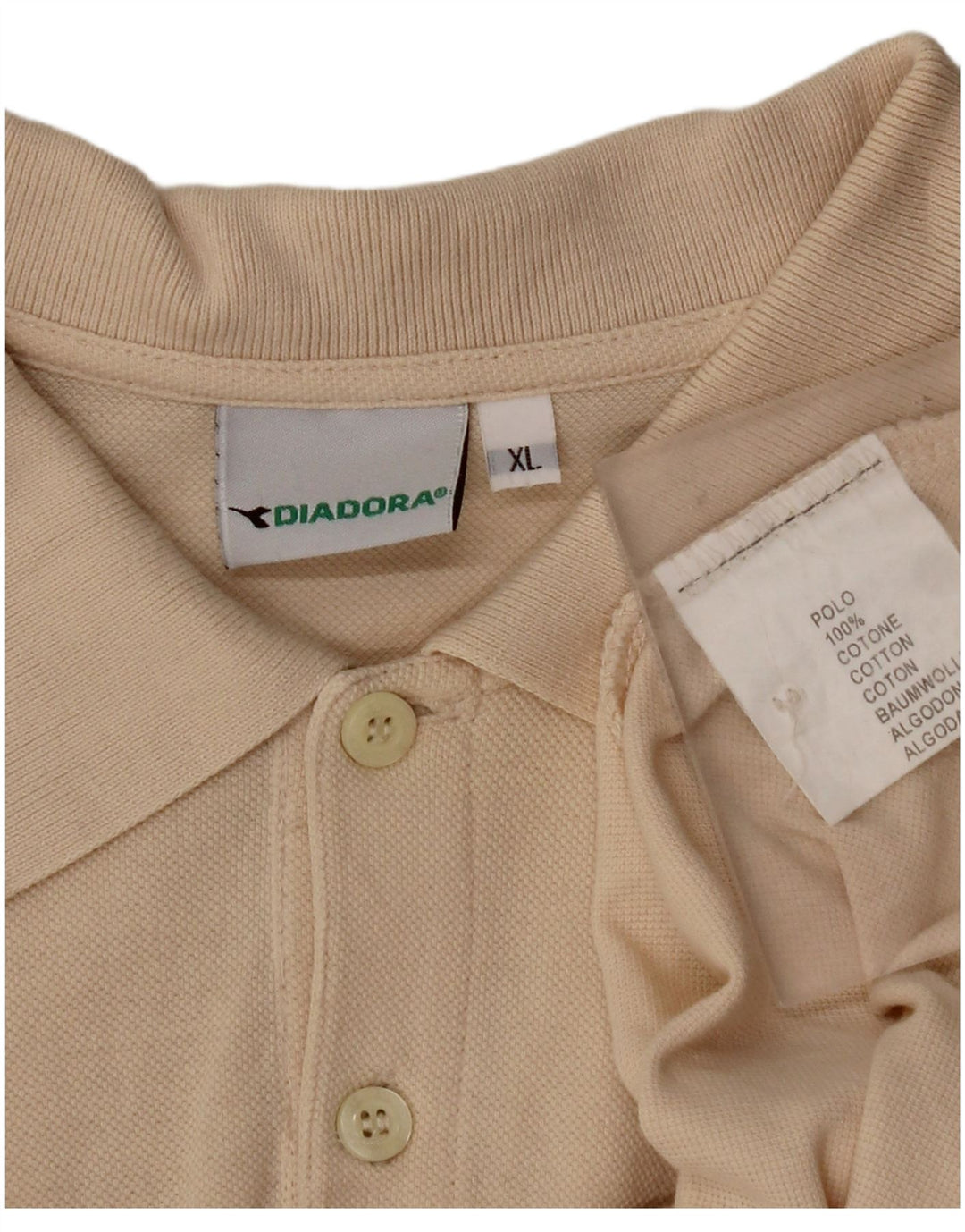Polo DIADORA Uomo XL Cotone Beige