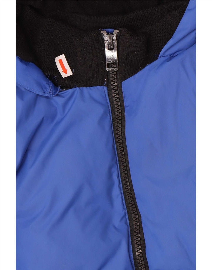 Giacca imbottita con cappuccio grafica per ragazzi Diesel 7-8 anni in nylon blu