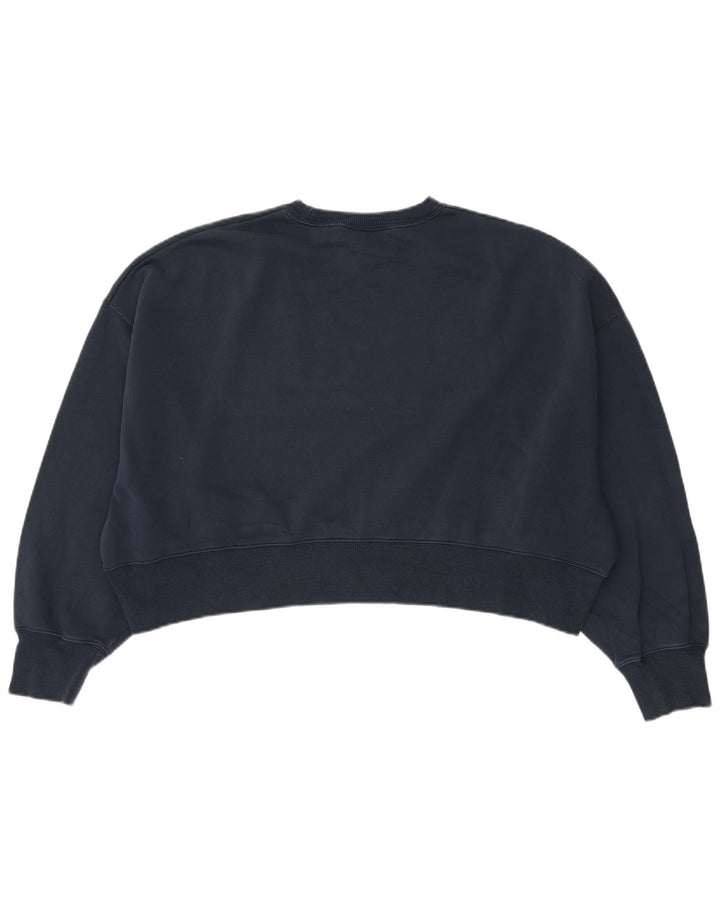 Felpa con grafica corta oversize da donna Nike UK 14 medio blu navy