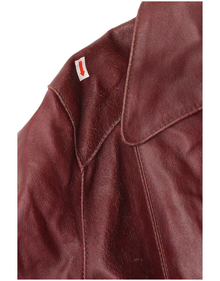 Giacca in pelle da donna UK 10 piccola in pelle marrone