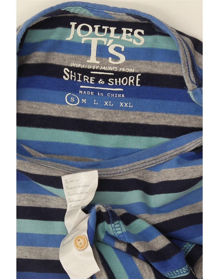 Joules T-shirt da uomo Top in cotone a righe piccole blu