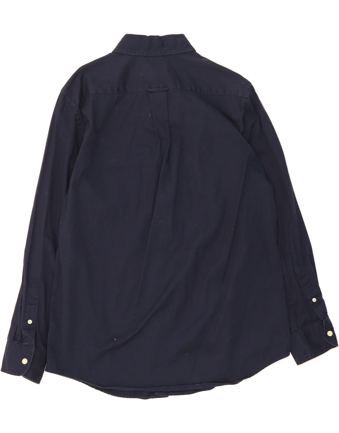 CHAPS Mens Shirt Small Navy Blue Cotton Vintage Chaps and Second-Hand Chaps from Messina Hembry 