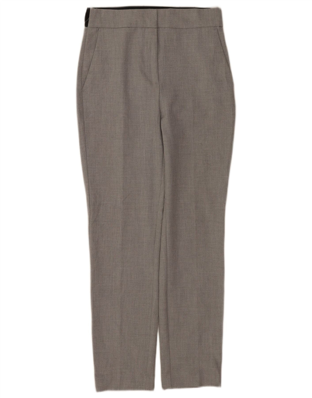 Pantaloni da abito slim da donna Zara piccoli W26 L28 poliestere grigio