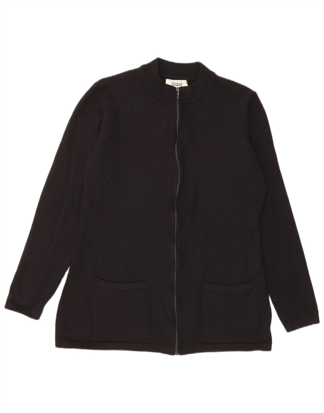 Maglione cardigan da donna SISLEY UK 12 lana nera media