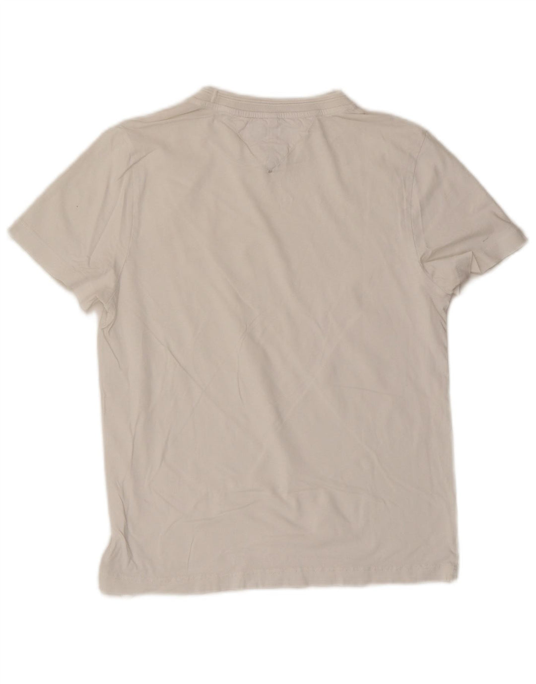 TOMMY HILFIGER T-shirt da donna Top UK 10 piccola cotone bianco