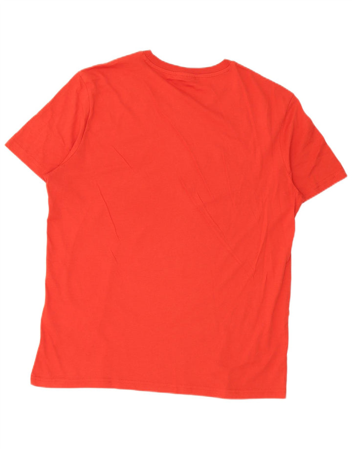 T-shirt grafica da uomo Diadora Top in cotone arancione medio