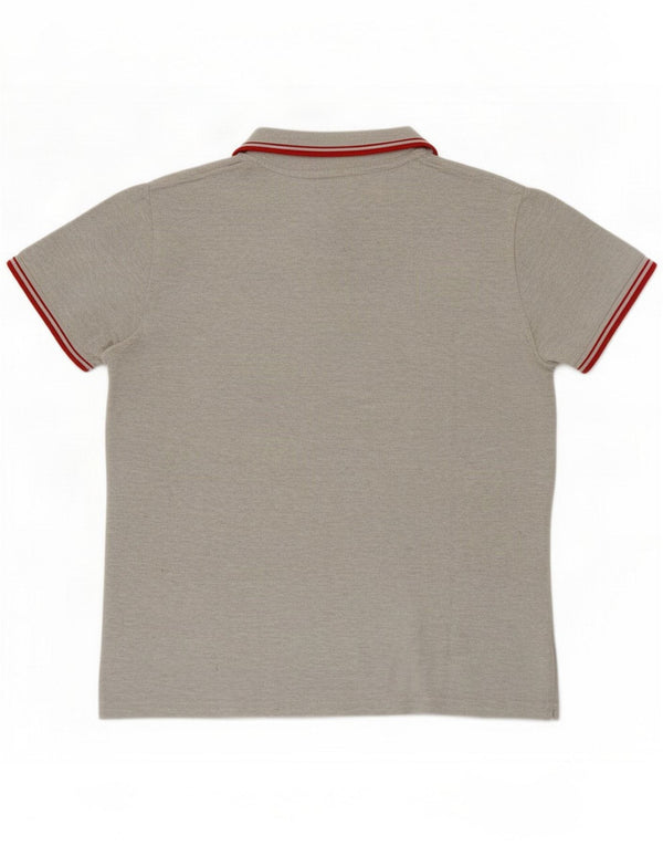 Polo da uomo Kappa Large in cotone grigio