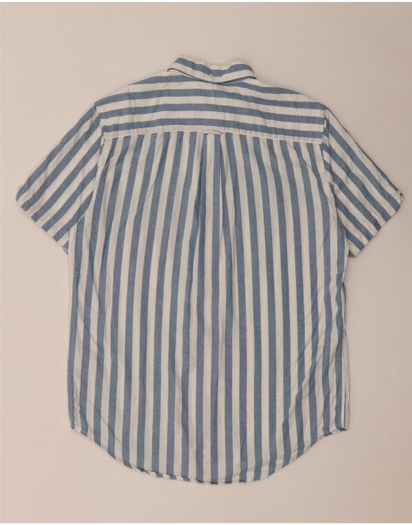 Camicia a maniche corte da uomo Ben Sherman in cotone a righe blu medio